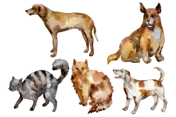 Agriculture Domestic Pets Watercolor Clipart