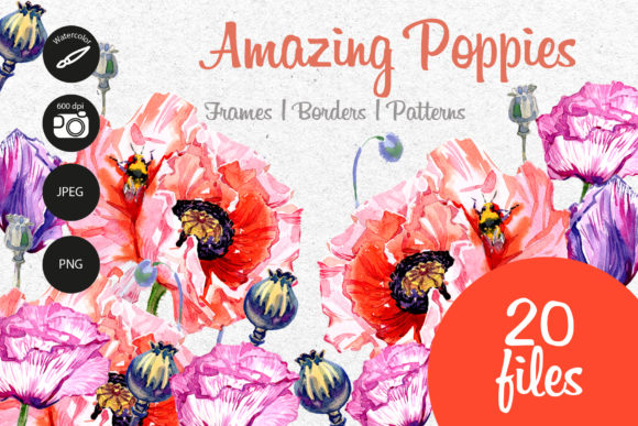 Amazing Poppies Watercolor Set for Creators