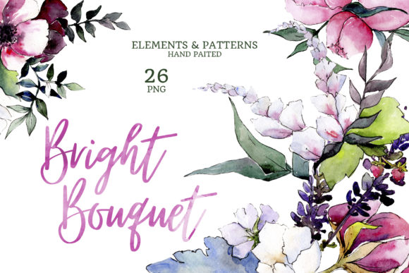 Bouquet of Flowers Pink Miss Piggy Watercolor: A Complete Creative Toolkit for Digital and Print Projects