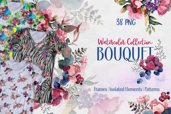 Bouquet Taste of Summer Watercolor: A Versatile Design Resource for Creative Projects