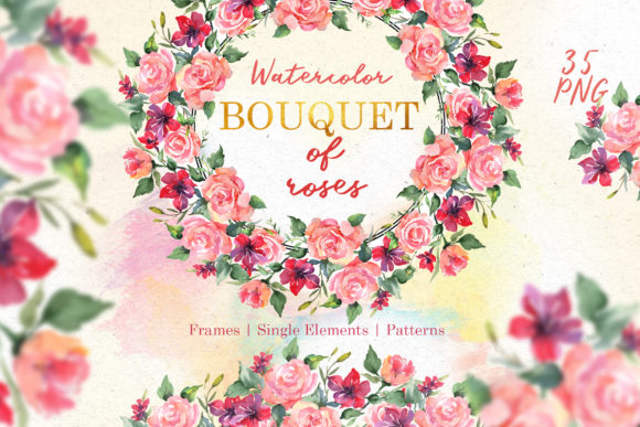 Bouquet with Watercolor Agate Roses: A Creative Toolkit for DIY Projects