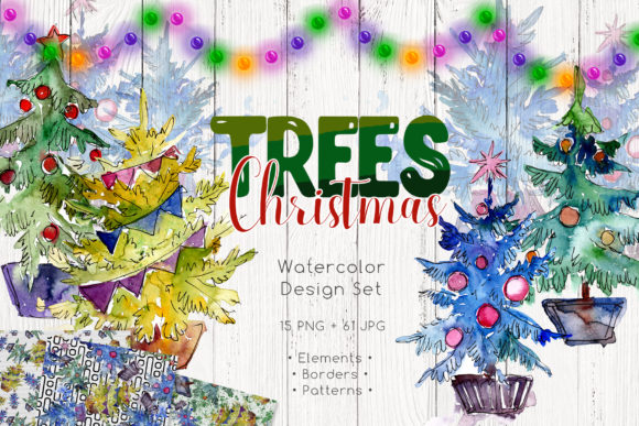 Bringing Hand-Painted Charm to Holiday Projects with the Trees Christmas Watercolor Set