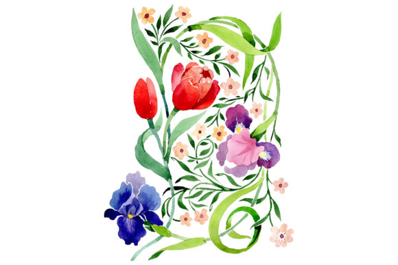 Ornament with Irises and Tulips Watercolor: A Practical Evaluation for Your Design Projects