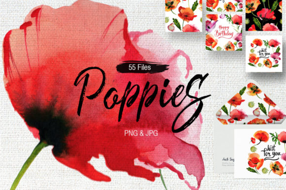 Poppy Flowers Watercolor Set: Your Complete Guide to Hand-Painted Aquarelle Clipart for DIY, Invitations, and More