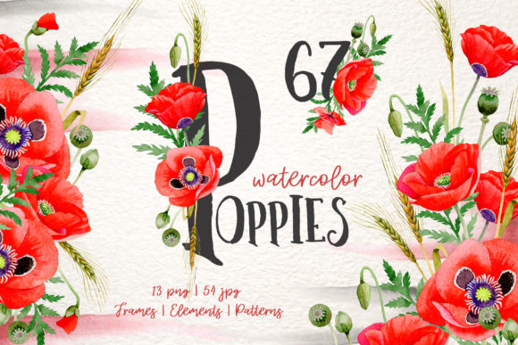 The Enchanting Versatility of Magic Poppies Red Watercolor: A Creative Asset for Every Project