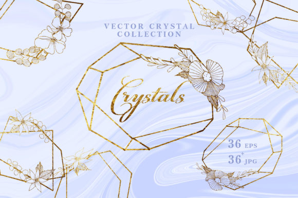 Vector Collection of Crystal Shapes: A Versatile Asset for Creative Workflows