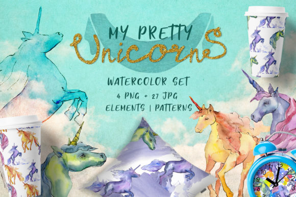Why Designers Love the Cute Unicorn Horse Watercolor Set